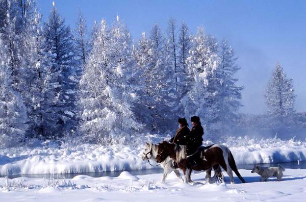 Winter wandern Mongolei