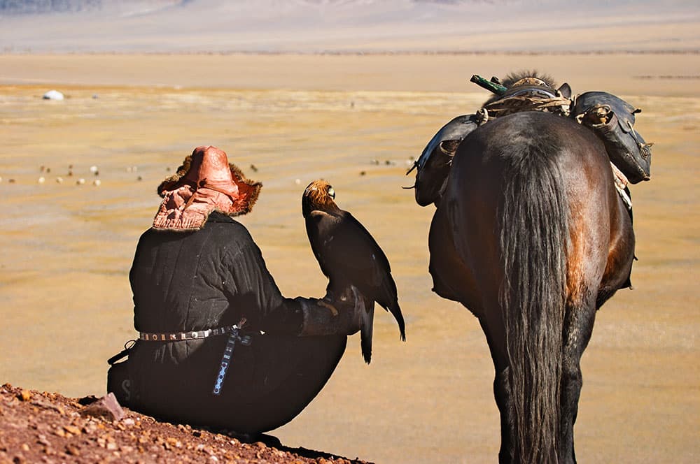 Le Festival des aigles dans l'Altai