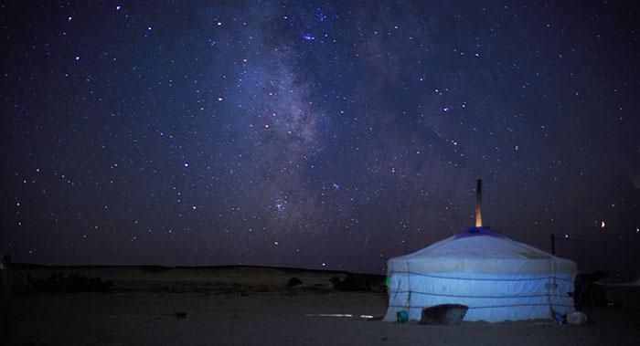 Ciel étoilé désert de Gobi